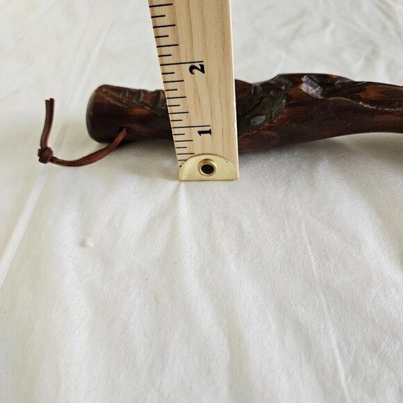 Wood Carved Salad Serving Spoon And Fork Vintage Tribal Maori New Zealand 80s - Picture 12 of 13